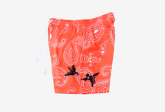 ORANGE PAISLEY SHORTS