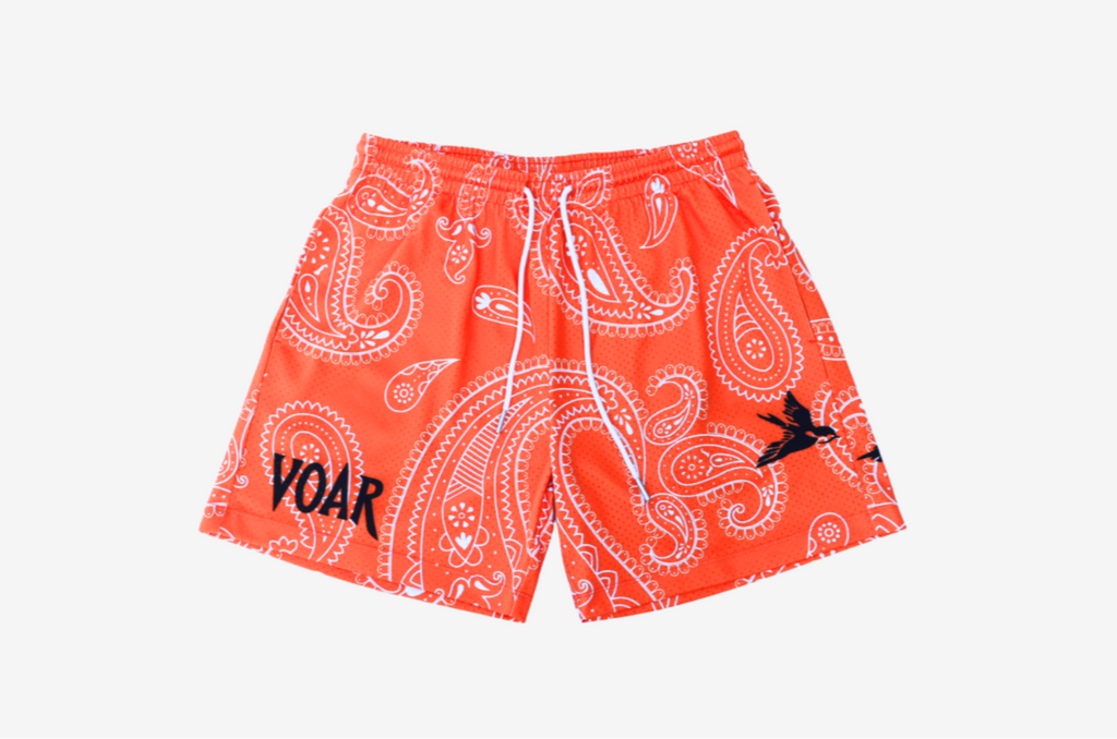 ORANGE PAISLEY SHORTS – VOAR
